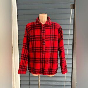 Vintage Woolrich Wool Blend 1/2 Snap Pullover Jacket~L~USA